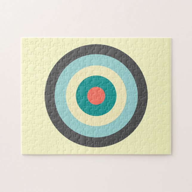 Grått Combination Bullseye by Shirley Taylor Pussel (Horisontell)