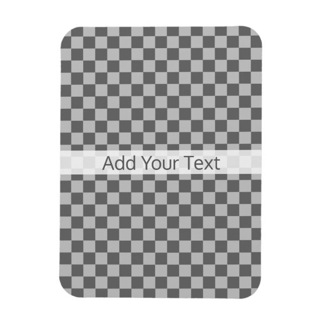 Grått Combination Checkerboard by Shirley Taylor Magnet (Vertikal)