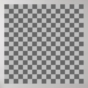 Grått Combination Checkerboard by Shirley Taylor Poster