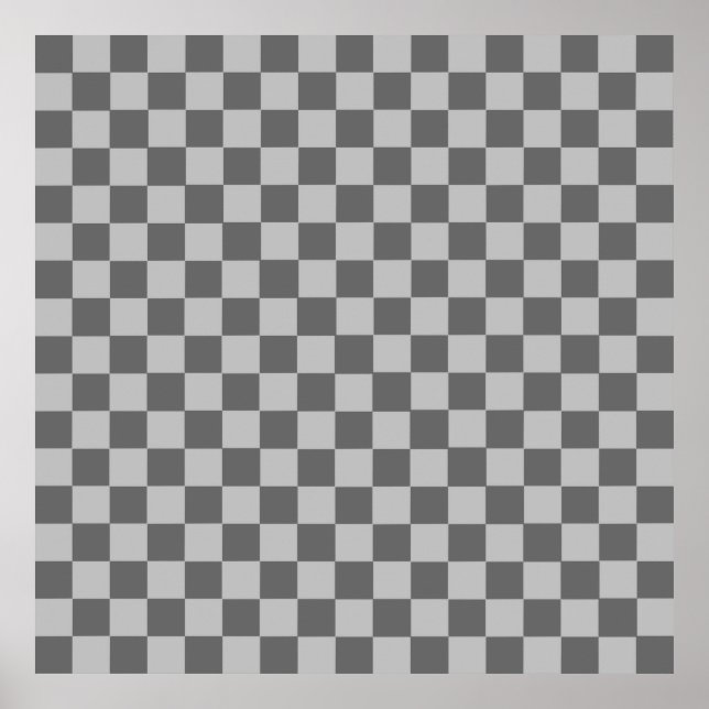 Grått Combination Checkerboard by Shirley Taylor Poster (Framsidan)