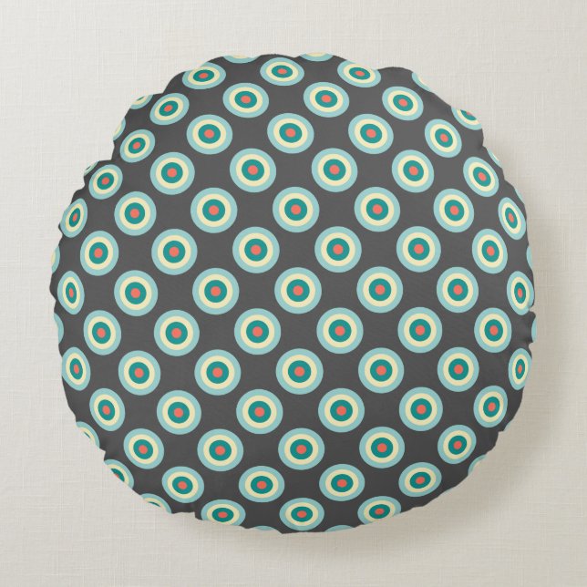 Grått Combincles by Shirley Taylor Rund Kudde (Framsidan)