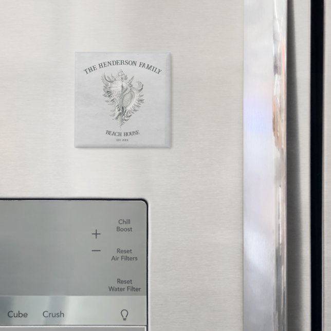 Grått Conch Snäcka Magnet (In Situ (Fridge))
