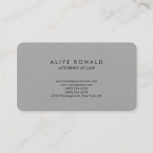 Grått Consultant Attorney Lawyer Modern Stil Visitkort