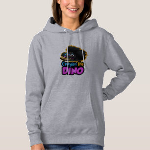 Grått Crayon, Dino Hoodie T Shirt