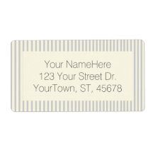 Grått Cream Farmhouse Chic Ticking Rand