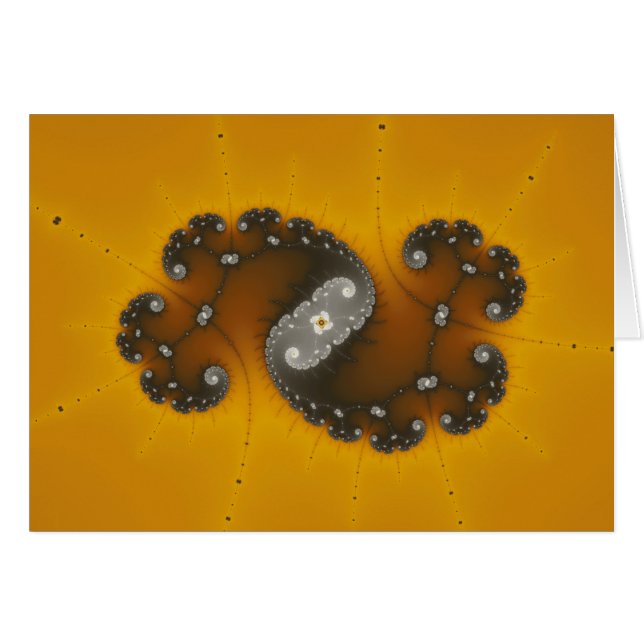 Grått Creator - Fractal Card Hälsningskort (Framsidan Horizontal)