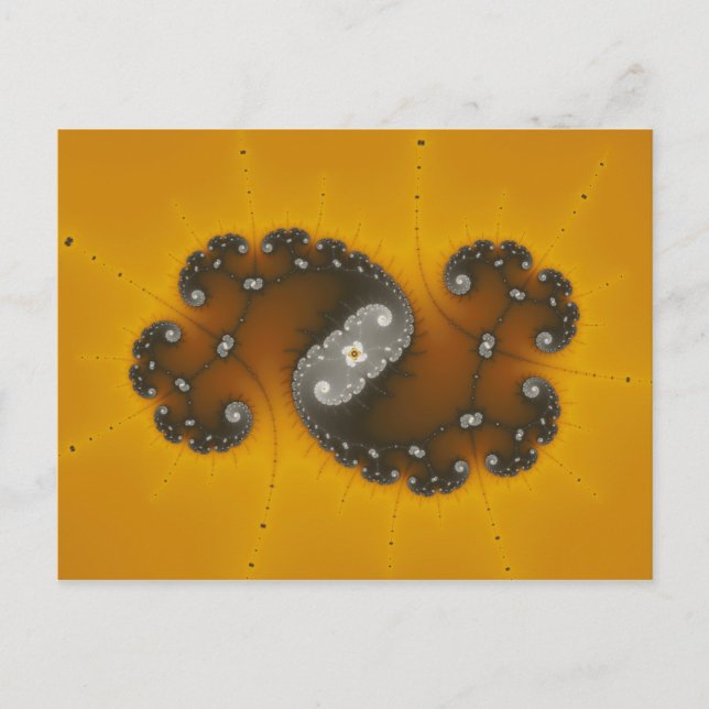 Grått Creator - Fractal Postcard Vykort (Framsida)