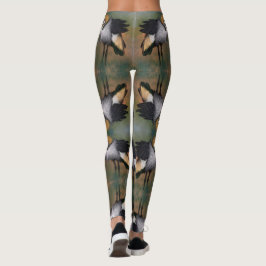 Grått Crowned Crane Leggings