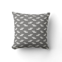 Grått Dachshund-accent PIllow