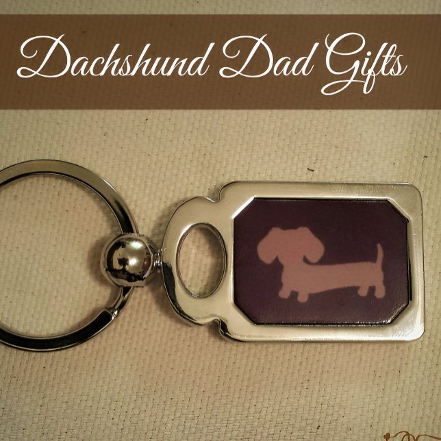Grått Dachshund Masculine Keychain nyckelring (Skapare uppladdad)