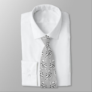 Grått Dalmatian Neck Tie (Minsta utformning på Zaz Slips