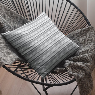 Grått Damask/Rand Decorative Dekorativ kudde