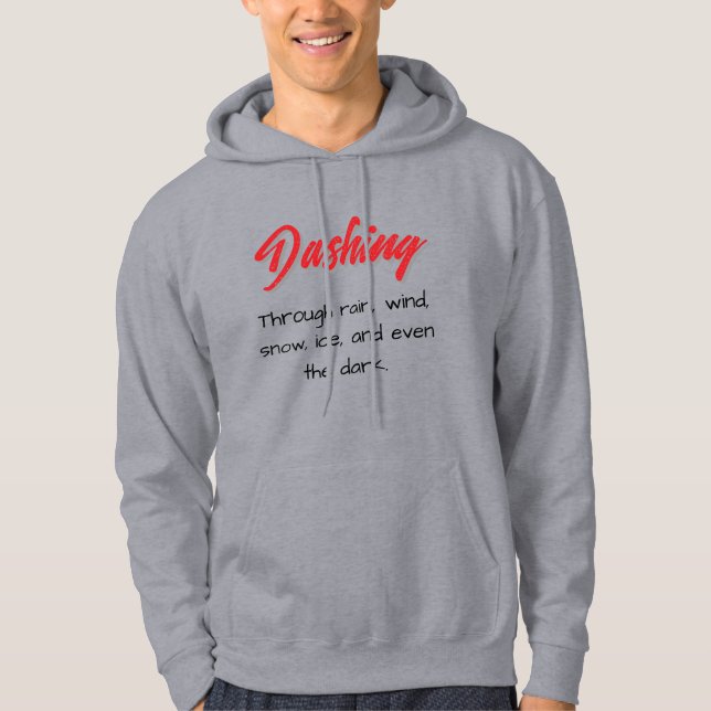Grått Dash Hoodie (Framsida)