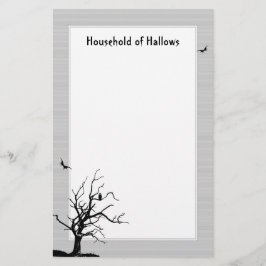 Grått Dead Träd Stationery Brevpapper