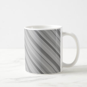 Grått diagonal rand kaffemugg