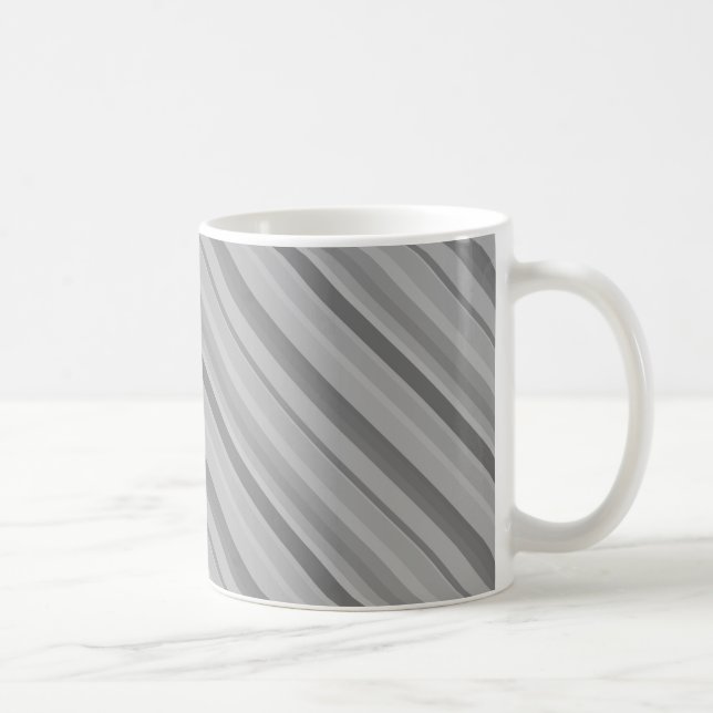 Grått diagonal rand kaffemugg (Höger)