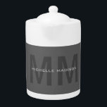 Grått, djärv monogram, modern, minimalistisk Namn<br><div class="desc">Extremt estetiskt och anmärkningsvärt initialer utmärker sig på grått-bakgrund. Gråttets tonläge i eleganten ger ett ädelt utseende på detta mönster. Du kan ändra informationen på kortet med dina egna personuppgifter med hjälp av ett enkelt och användbart redigeringsprogram i verktyg. Du kommer alltså att ha en produkt som är helt unik...</div>