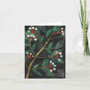 Grått Dogwood Card Tack Kort