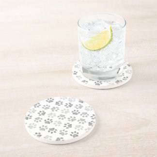 Grått doodle tass avtryck underlägg