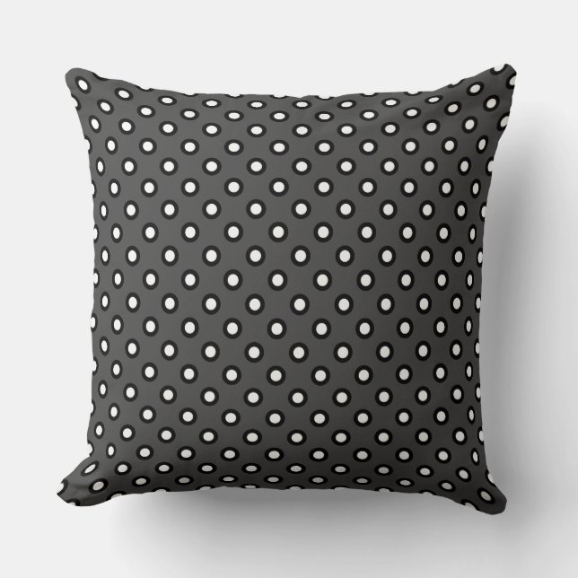 Grått Dotty Soffa Cushion Kudde (Framsida)