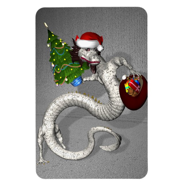 Grått Dragon Magnet (Vertikal)