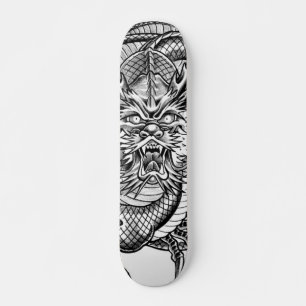 grått dragon old school skateboard bräda 18 cm