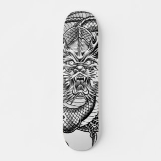 grått dragon old school skateboard bräda 18 cm