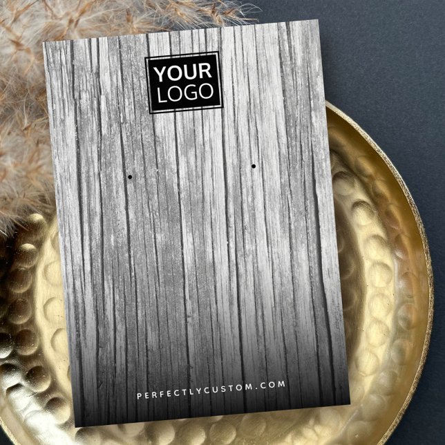 Grått-drivet anpassningsbar-logotyp-visning visitkort (Skapare uppladdad)