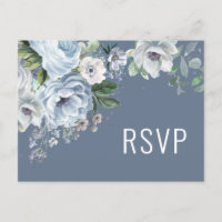 Grått Dusty Blue Winter Wedding OSA Pos