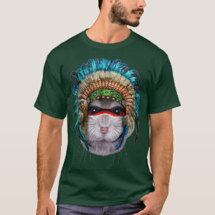Grått Dwarf Hamster med inhemsk amerikan T Shirt