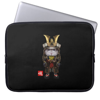 Grått Dwarf Hamster på japanska Samurai Laptop Fodral