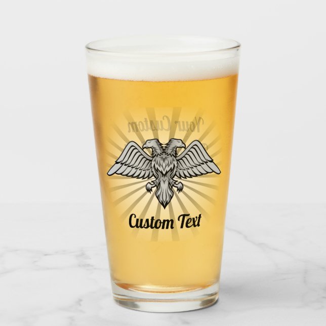 Grått Eagle med två glas (Framsida fylld)