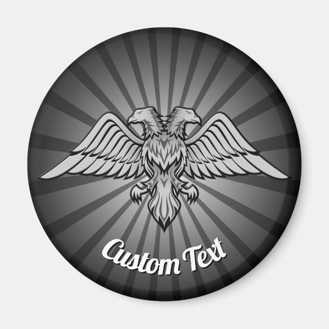 Grått Eagle med två magnethuvuden Magnet (Framsidan)