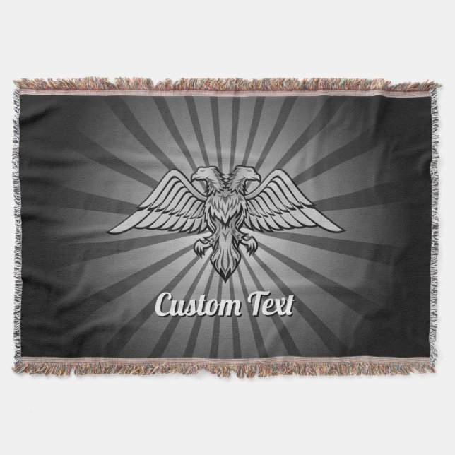 Grått Eagle med två Throw Blanket Filt (Framsidan)