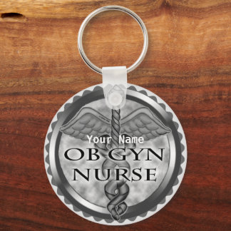 Grått eart ObGyn Nurse Nyckelring