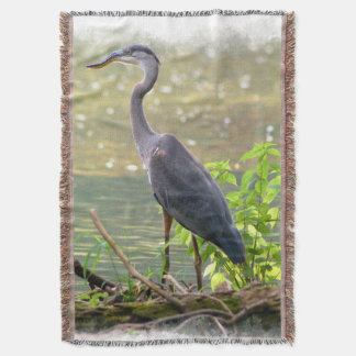 Grått Egret 1 Throw Blanket Filt
