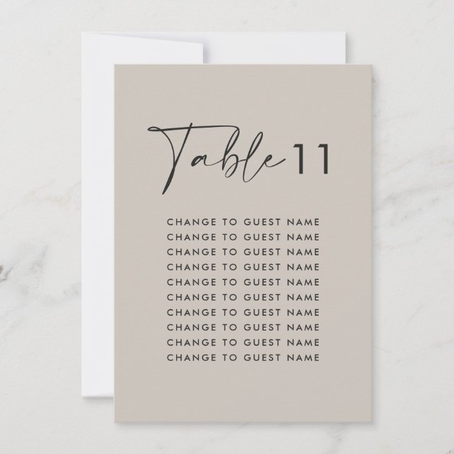 Grått elegant, modernt sittdiagram för bröllop bor (Framsida)