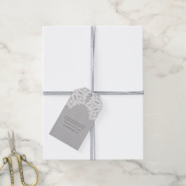 Grått Elegant Snöre Gift-Märkre Presentetikett