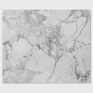 Grått Elegant Swirls "Marble Struktur" Wrapping Pa Presentpapper