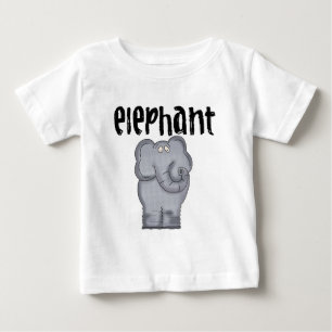 Grått Elephant Baby Raglan T-shirt