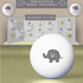 Grått Elephant Baby Shower Diaper Pong Boll