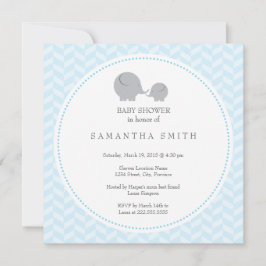 Grått Elephant ı Baby Shower-inbjudan Inbjudningar