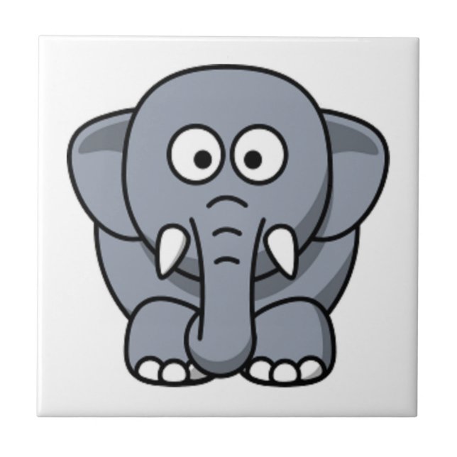 GRÅTT ELEPHANT KAKELPLATTA (Framsidan)