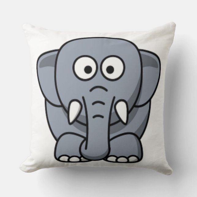 GRÅTT ELEPHANT KUDDE (Framsida)