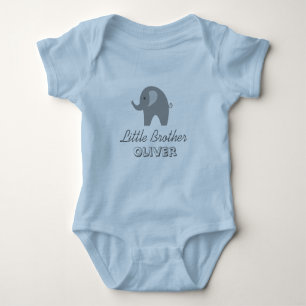 Grått Elephant lillbroder baby romper kroppsdräkt T-shirt