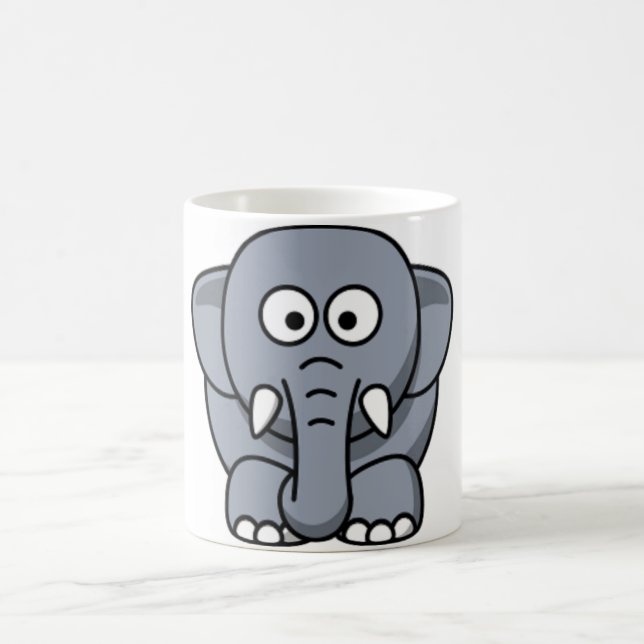 GRÅTT ELEPHANT MAGISK MUGG (Center)