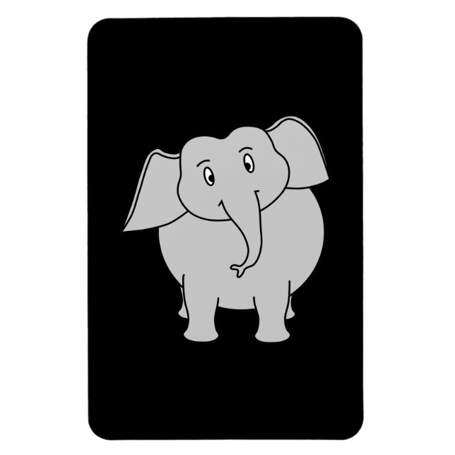 Grått Elephant. Magnet (Vertikal)