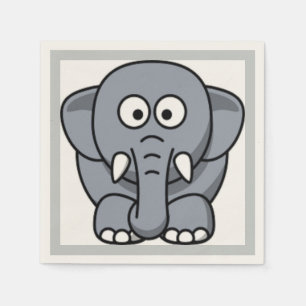 GRÅTT ELEPHANT PAPPERSSERVETT