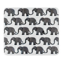Grått Elephant Patterned