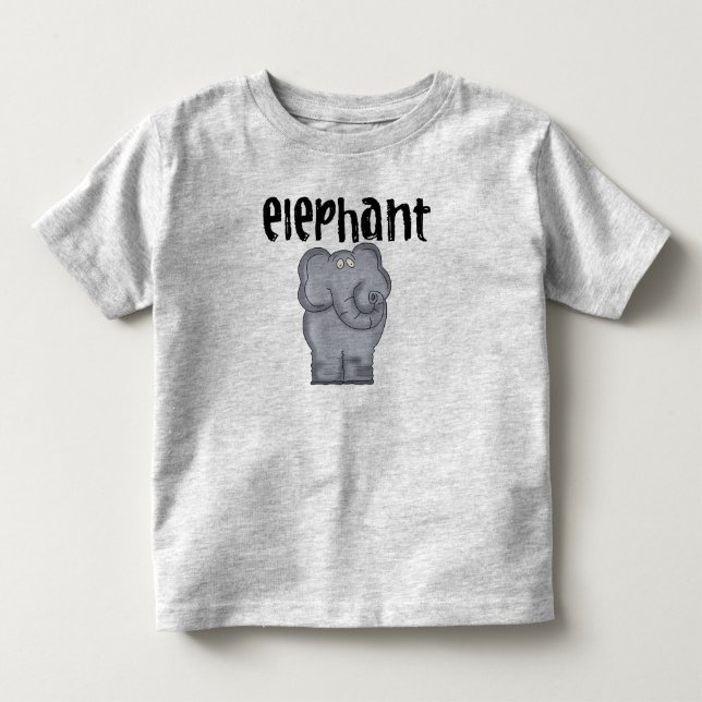 Grått Elephant T-shirt (Framsida)